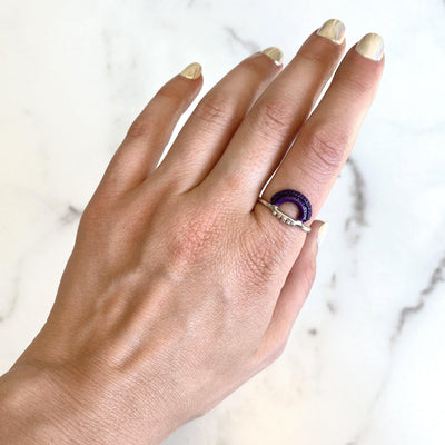 Baras Ring // Lavender-Rings-Twyla Dill-3-Sterling Silver-Seattle Jewelry-Handmade Jewelry-Seattle Jeweler-Twyla Dill