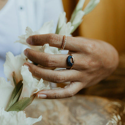 Baras Ring // Midnight Blue-Rings-Twyla Dill-4.5-Sterling Silver-Seattle Jewelry-Handmade Jewelry-Seattle Jeweler-Twyla Dill