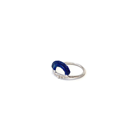 Baras Ring // Midnight Blue-Rings-Twyla Dill-4.5-Sterling Silver-Seattle Jewelry-Handmade Jewelry-Seattle Jeweler-Twyla Dill