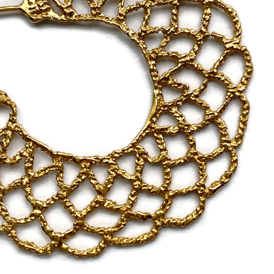 Cast Lace Large Filigree Hoops // Limited Edition-Earrings-Twyla Dill-Sterling Silver-Seattle Jewelry-Handmade Jewelry-Seattle Jeweler-Twyla Dill