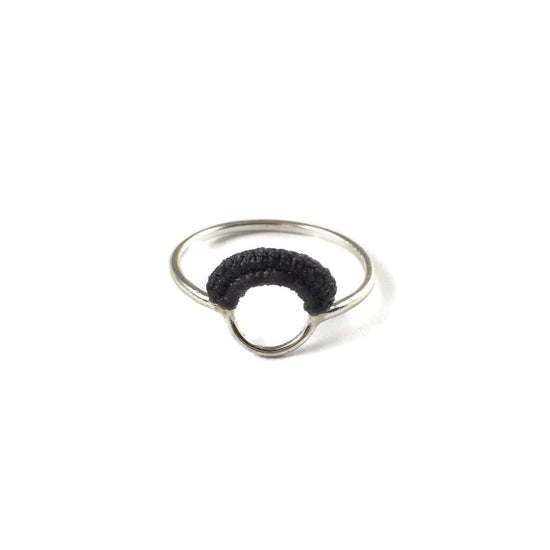 Ember Ring // Dark Grey-Rings-Twyla Dill-4-Sterling Silver-Seattle Jewelry-Handmade Jewelry-Seattle Jeweler-Twyla Dill