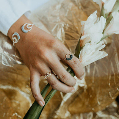 Ember Ring // Sterling Silver + Black-Rings-Twyla Dill-4-Seattle Jewelry-Handmade Jewelry-Seattle Jeweler-Twyla Dill