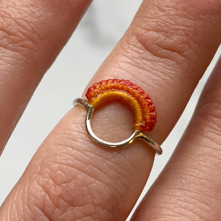Ember Ring // Sterling Silver + Hand Dyed Flame-Rings-Twyla Dill-4.5-Seattle Jewelry-Handmade Jewelry-Seattle Jeweler-Twyla Dill