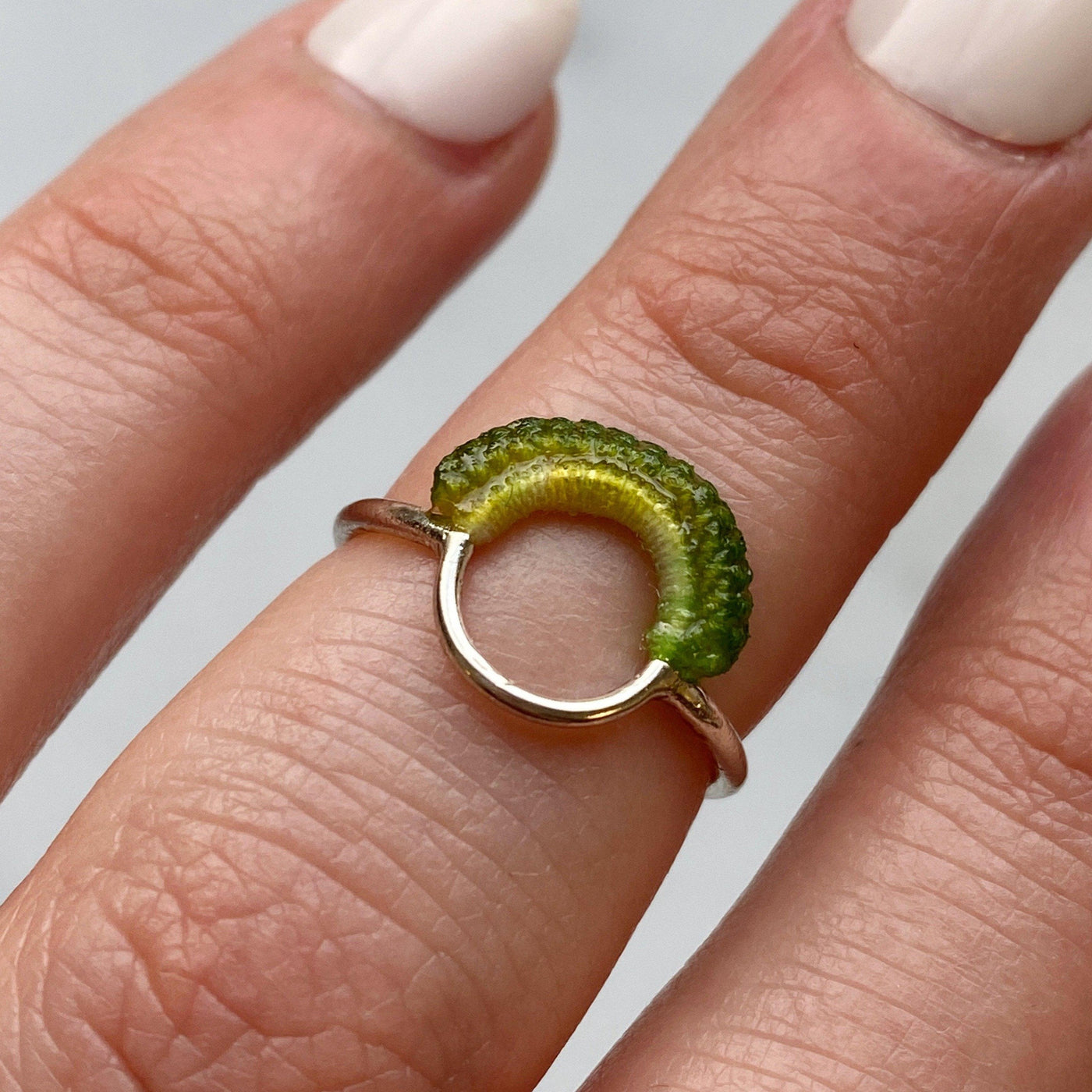 Ember Ring // Sterling Silver + Hand Dyed Forest // Size 5-Rings-Twyla Dill-5.5-Seattle Jewelry-Handmade Jewelry-Seattle Jeweler-Twyla Dill