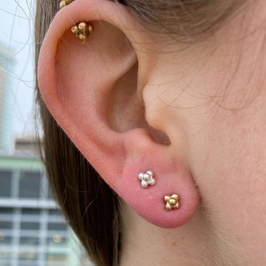 Five Pointed Studs-Earrings-Twyla Dill-Sterling Silver-Seattle Jewelry-Handmade Jewelry-Seattle Jeweler-Twyla Dill