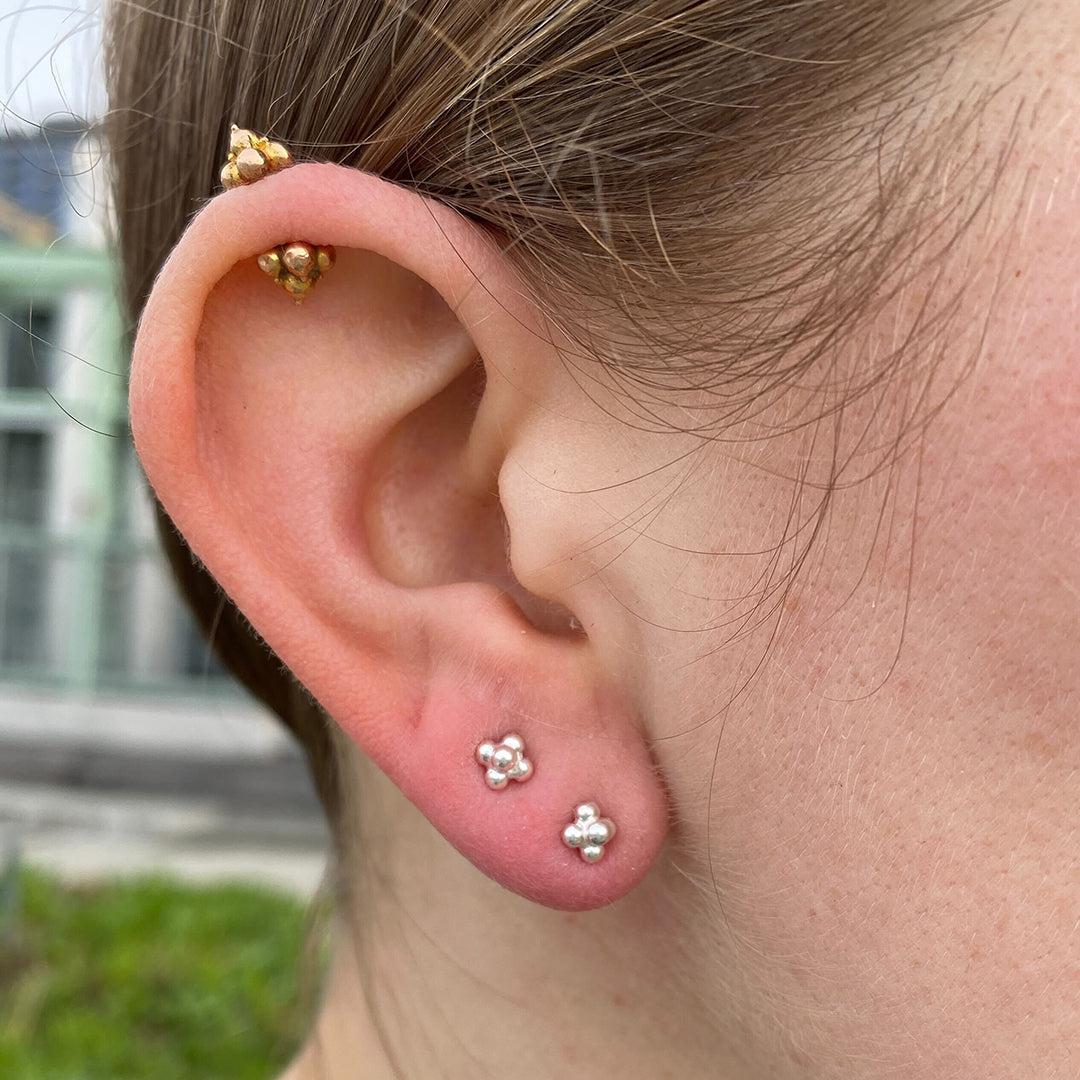 Five Pointed Studs-Earrings-Twyla Dill-Sterling Silver-Seattle Jewelry-Handmade Jewelry-Seattle Jeweler-Twyla Dill