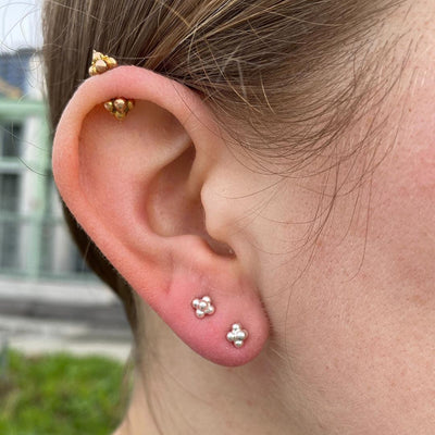 Five Pointed Studs-Earrings-Twyla Dill-Sterling Silver-Seattle Jewelry-Handmade Jewelry-Seattle Jeweler-Twyla Dill