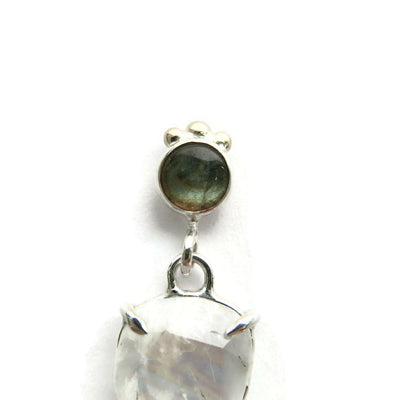 Hand Dyed Crown Earrings in Labradorite, Moonstone, & 14k Gold // One-of-a-kind-Earrings-Twyla Dill-Seattle Jewelry-Handmade Jewelry-Seattle Jeweler-Twyla Dill