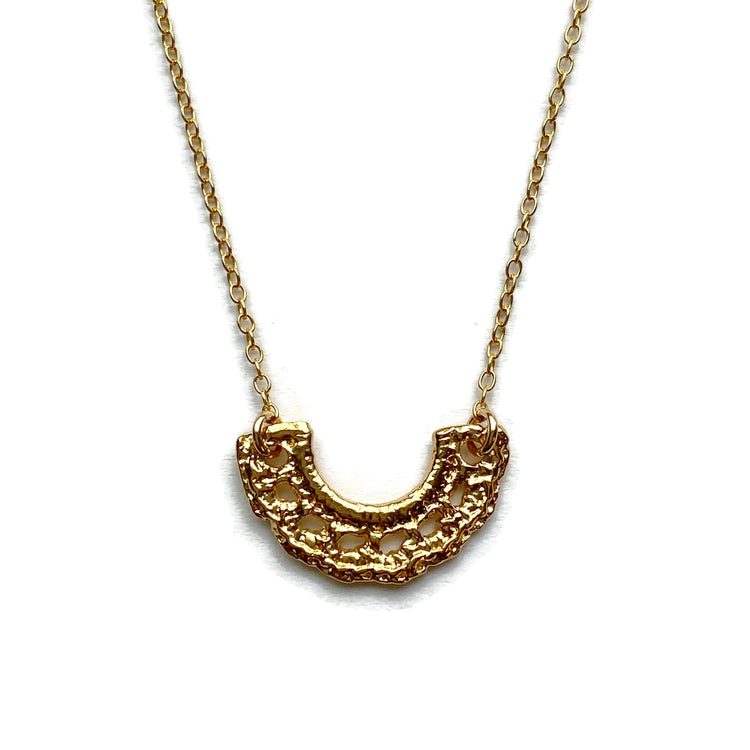 Lace Halo Necklace // Limited Edition-Necklaces-Twyla Dill-14kt Gold Vermeil-Seattle Jewelry-Handmade Jewelry-Seattle Jeweler-Twyla Dill