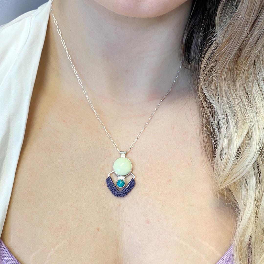 Lemon Chrysoprase & Turquoise Necklace // One-of-a-Kind-Twyla Dill-Seattle Jewelry-Handmade Jewelry-Seattle Jeweler-Twyla Dill