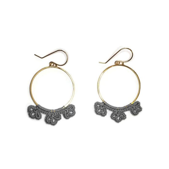 Medium Fleur Hoops-Earrings-Twyla Dill-14kt Gold-Plated-Slate-Seattle Jewelry-Handmade Jewelry-Seattle Jeweler-Twyla Dill