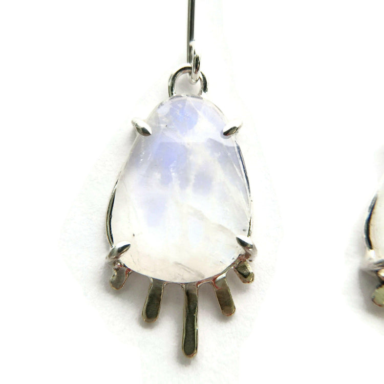 Moonstone Rays Earrings & 14k Gold // One-of-a-kind-Earrings-Twyla Dill-Seattle Jewelry-Handmade Jewelry-Seattle Jeweler-Twyla Dill