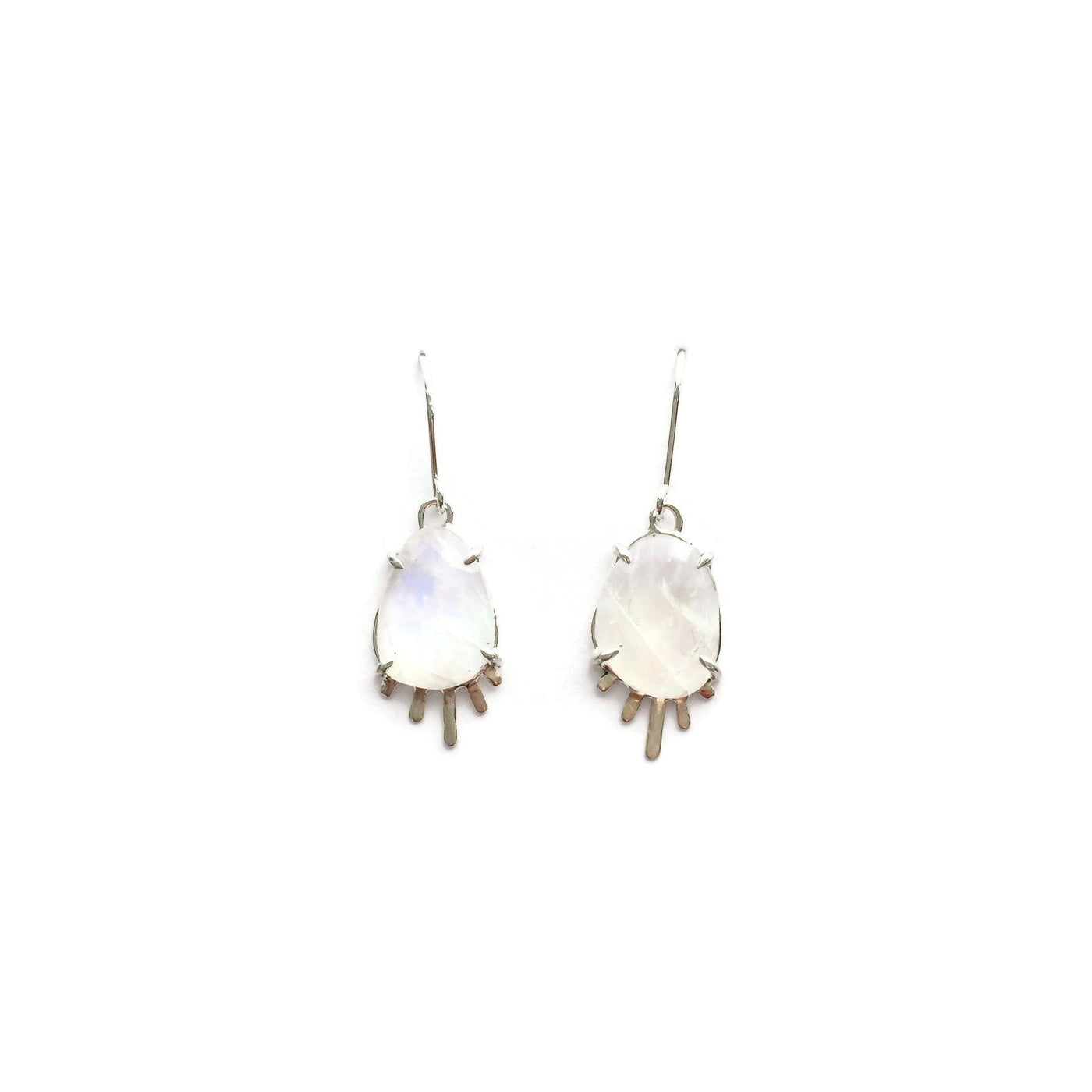 Moonstone Rays Earrings & 14k Gold // One-of-a-kind-Earrings-Twyla Dill-Seattle Jewelry-Handmade Jewelry-Seattle Jeweler-Twyla Dill
