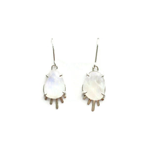 Moonstone Rays Earrings & 14k Gold // One-of-a-kind-Earrings-Twyla Dill-Seattle Jewelry-Handmade Jewelry-Seattle Jeweler-Twyla Dill