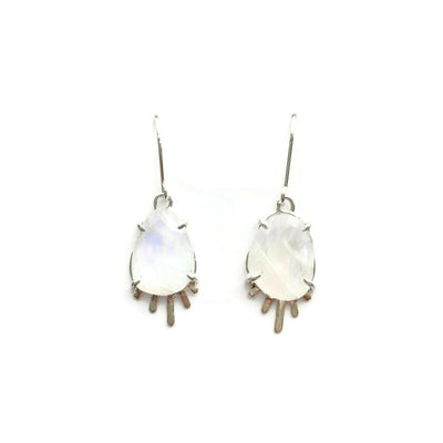 Moonstone Rays Earrings & 14k Gold // One-of-a-kind-Earrings-Twyla Dill-Seattle Jewelry-Handmade Jewelry-Seattle Jeweler-Twyla Dill