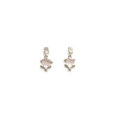 Morganite Starlit Studs // One-of-a-Kind-Twyla Dill-Seattle Jewelry-Handmade Jewelry-Seattle Jeweler-Twyla Dill