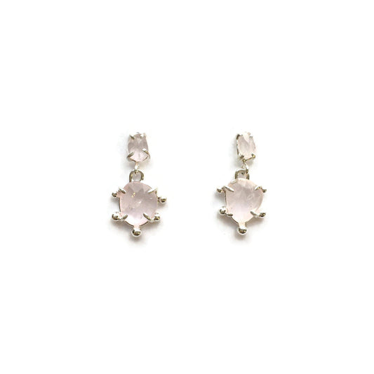 Morganite Starlit Studs // One-of-a-Kind-Twyla Dill-Seattle Jewelry-Handmade Jewelry-Seattle Jeweler-Twyla Dill