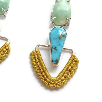 Pathway Earrings in Chrysoprase & Turquoise // One-of-a-Kind-Twyla Dill-Seattle Jewelry-Handmade Jewelry-Seattle Jeweler-Twyla Dill