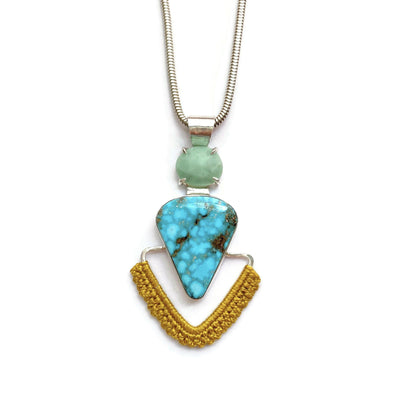 Pathway Necklace in Chrysoprase & Turquoise // One-of-a-Kind-Twyla Dill-Seattle Jewelry-Handmade Jewelry-Seattle Jeweler-Twyla Dill
