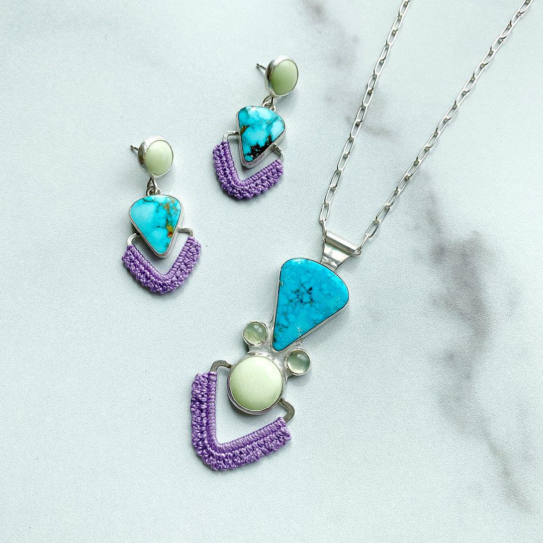 Pathway Necklace with Turquoise, Lemon Chrysoprase & Prehnite // One-of-a-Kind-Twyla Dill-Seattle Jewelry-Handmade Jewelry-Seattle Jeweler-Twyla Dill
