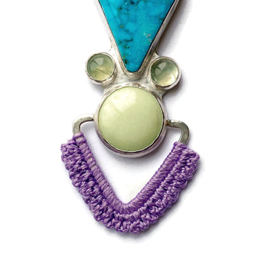Pathway Necklace with Turquoise, Lemon Chrysoprase & Prehnite // One-of-a-Kind-Twyla Dill-Seattle Jewelry-Handmade Jewelry-Seattle Jeweler-Twyla Dill