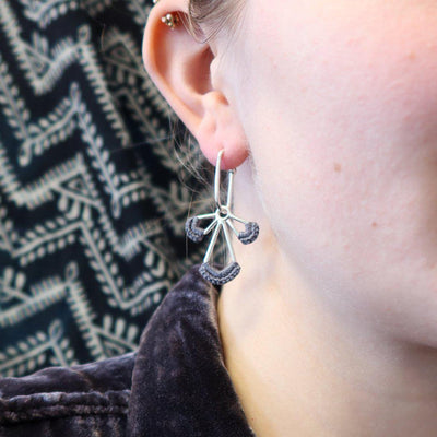 Radiate Convertible Hoops in Winter Grey // One-of-a-Kind-Earrings-Twyla Dill-Seattle Jewelry-Handmade Jewelry-Seattle Jeweler-Twyla Dill
