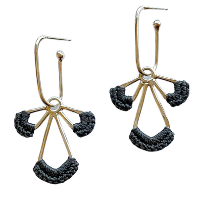 Radiate Convertible Hoops in Winter Grey // One-of-a-Kind-Earrings-Twyla Dill-Seattle Jewelry-Handmade Jewelry-Seattle Jeweler-Twyla Dill