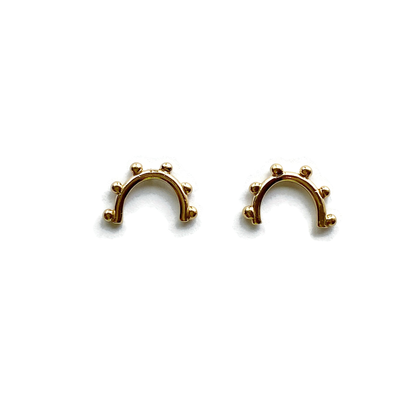 Rainbow Studs-Earrings-Twyla Dill-Gold Vermeil-Seattle Jewelry-Handmade Jewelry-Seattle Jeweler-Twyla Dill