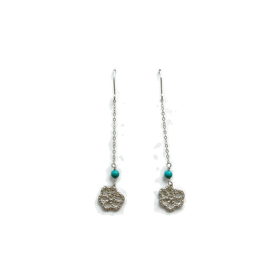 Silver Lace Flower Earrings // Limited Edition-Earrings-Twyla Dill-Simple Flower-Seattle Jewelry-Handmade Jewelry-Seattle Jeweler-Twyla Dill