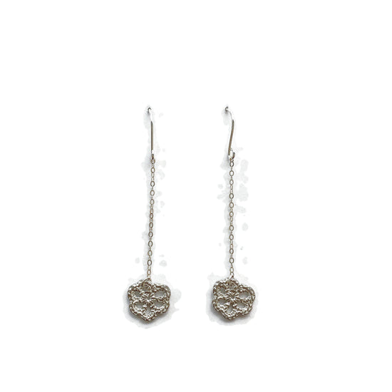 Silver Lace Flower Earrings // Limited Edition-Earrings-Twyla Dill-Simple Flower-Seattle Jewelry-Handmade Jewelry-Seattle Jeweler-Twyla Dill