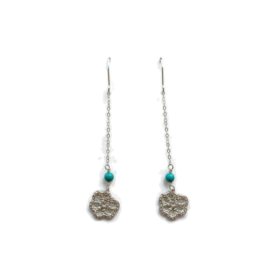Silver Lace Flower Earrings // Limited Edition-Earrings-Twyla Dill-Simple Flower-Seattle Jewelry-Handmade Jewelry-Seattle Jeweler-Twyla Dill