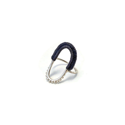 Vishu Ring // Dark Grey-Rings-Twyla Dill-3-Sterling Silver-Seattle Jewelry-Handmade Jewelry-Seattle Jeweler-Twyla Dill