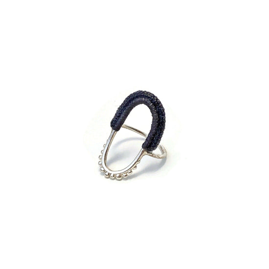 Vishu Ring // Dark Grey-Rings-Twyla Dill-3-Sterling Silver-Seattle Jewelry-Handmade Jewelry-Seattle Jeweler-Twyla Dill