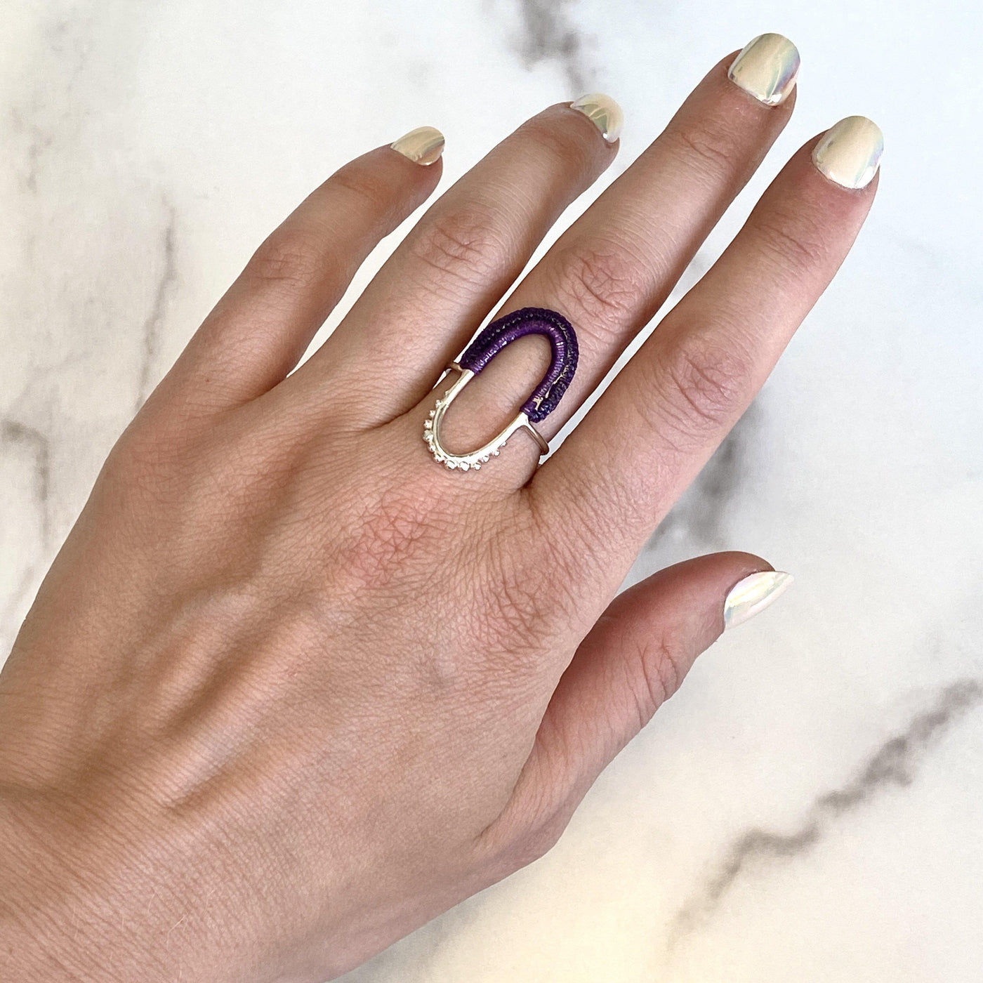 Vishu Ring // Lavender-Rings-Twyla Dill-4-Sterling Silver-Seattle Jewelry-Handmade Jewelry-Seattle Jeweler-Twyla Dill