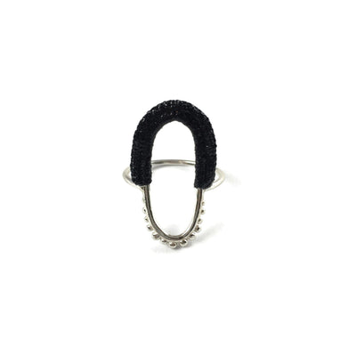 Vishu Ring // Sterling Silver + Black-Rings-Twyla Dill-5-Seattle Jewelry-Handmade Jewelry-Seattle Jeweler-Twyla Dill