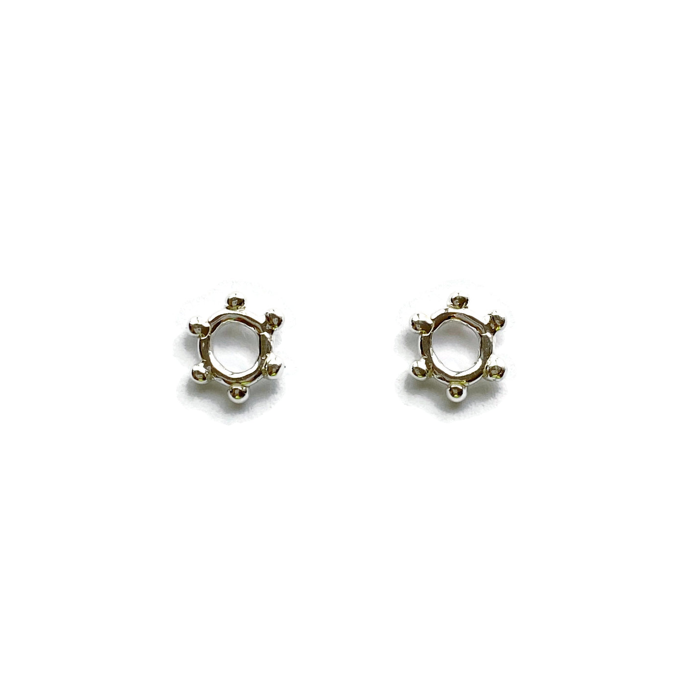 Wheel Studs-Earrings-Twyla Dill-Sterling Silver-Seattle Jewelry-Handmade Jewelry-Seattle Jeweler-Twyla Dill