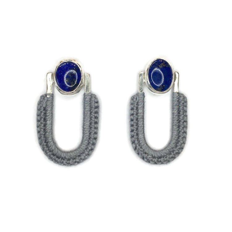 Vera Studs in Silver + Lapis // One-of-a-Kind-Earrings-Twyla Dill-Seattle Jewelry-Handmade Jewelry-Seattle Jeweler-Twyla Dill